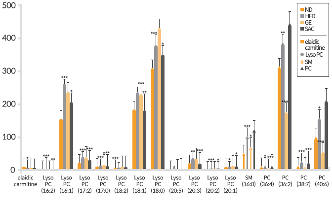 혈행장애 관련 대사체 도출